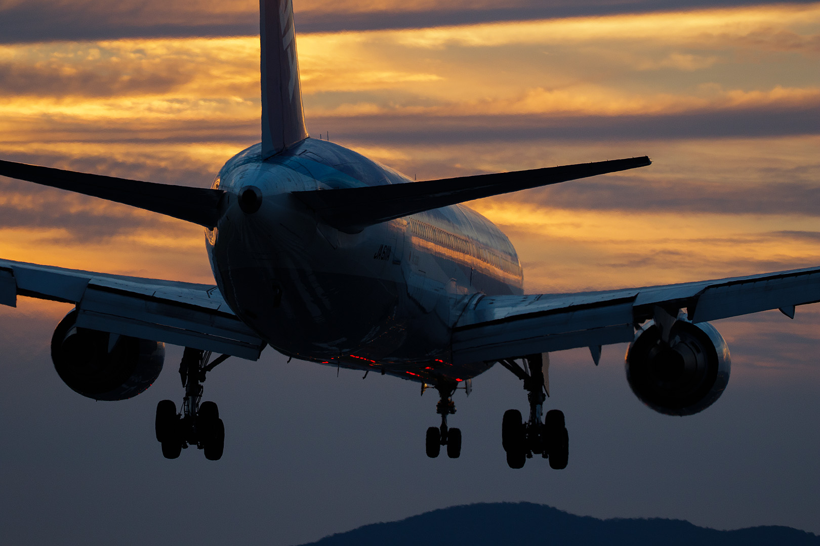 飛行機　夕焼け （伊丹空港 千里川）_a0003166_019392.jpg