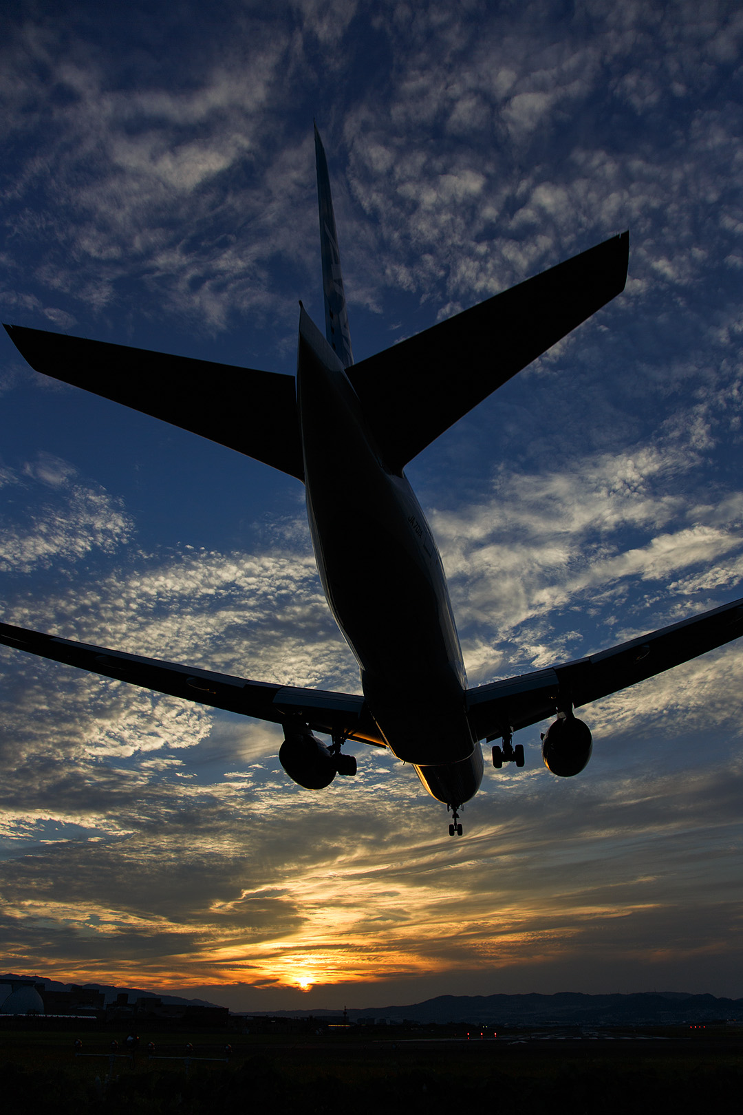 飛行機　夕焼け （伊丹空港 千里川）_a0003166_0194153.jpg