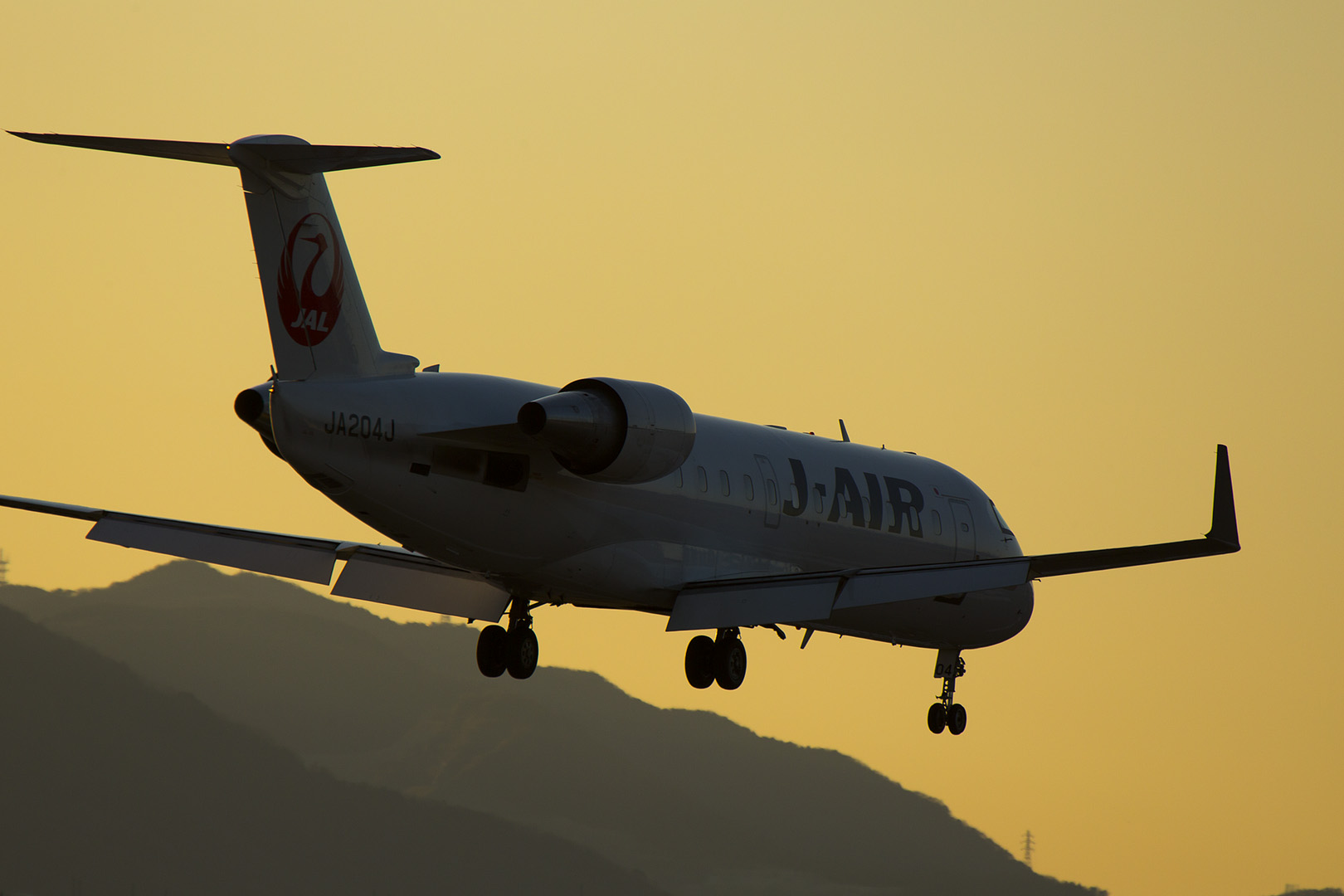 飛行機　夕焼け （伊丹空港 千里川）_a0003166_0533345.jpg