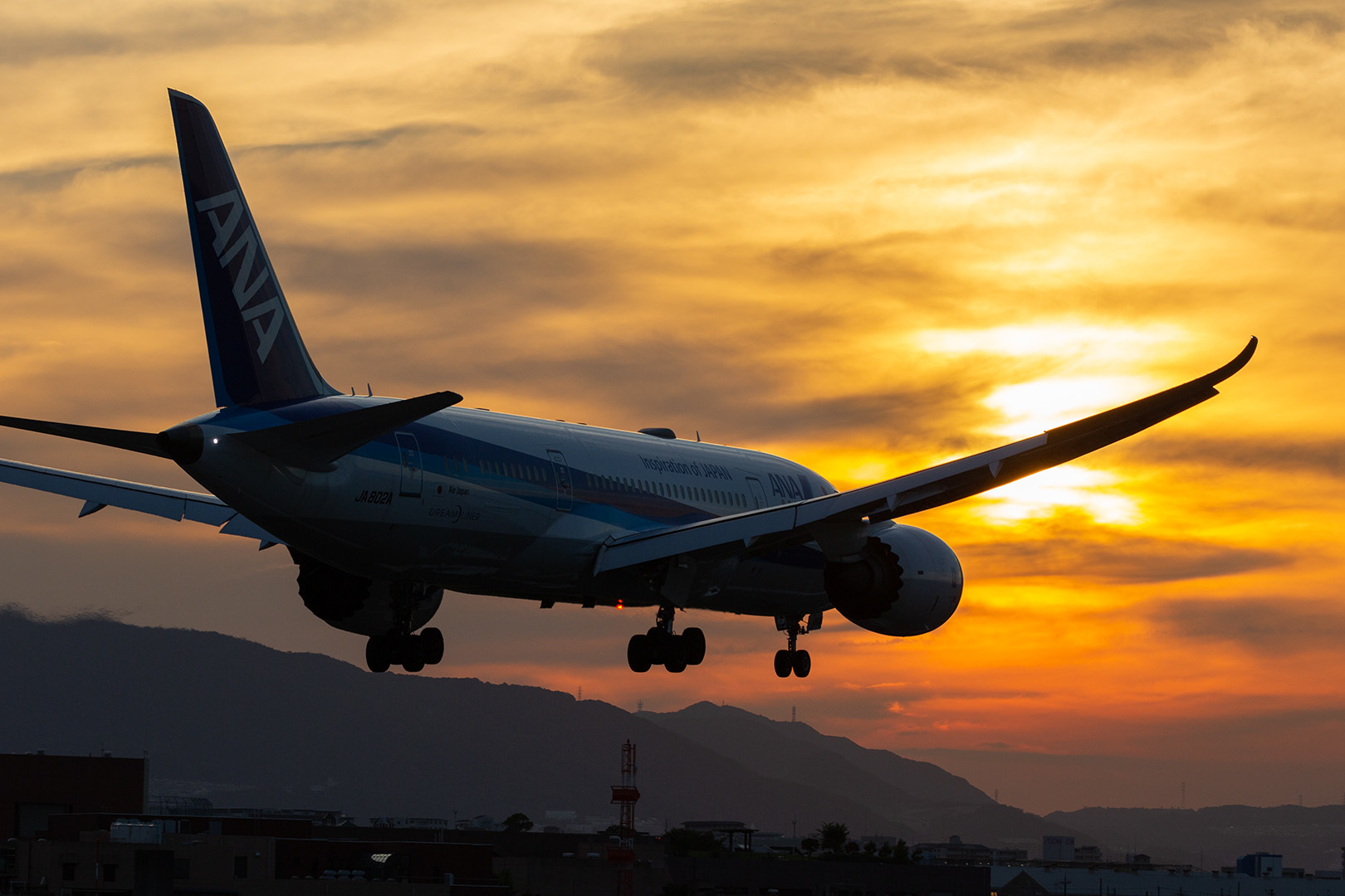 大阪空港　飛行機　夕焼け　その２_a0003166_08573525.jpg