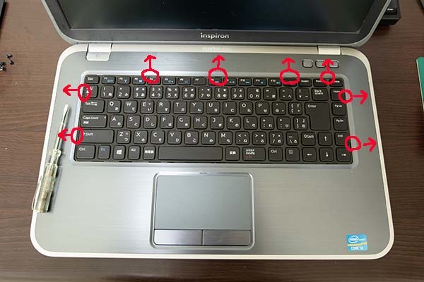 DELL Inspiron 15z 5523 を分解して、ＨＤＤをＳＳＤに交換したメモ_a0003166_18213208.jpg