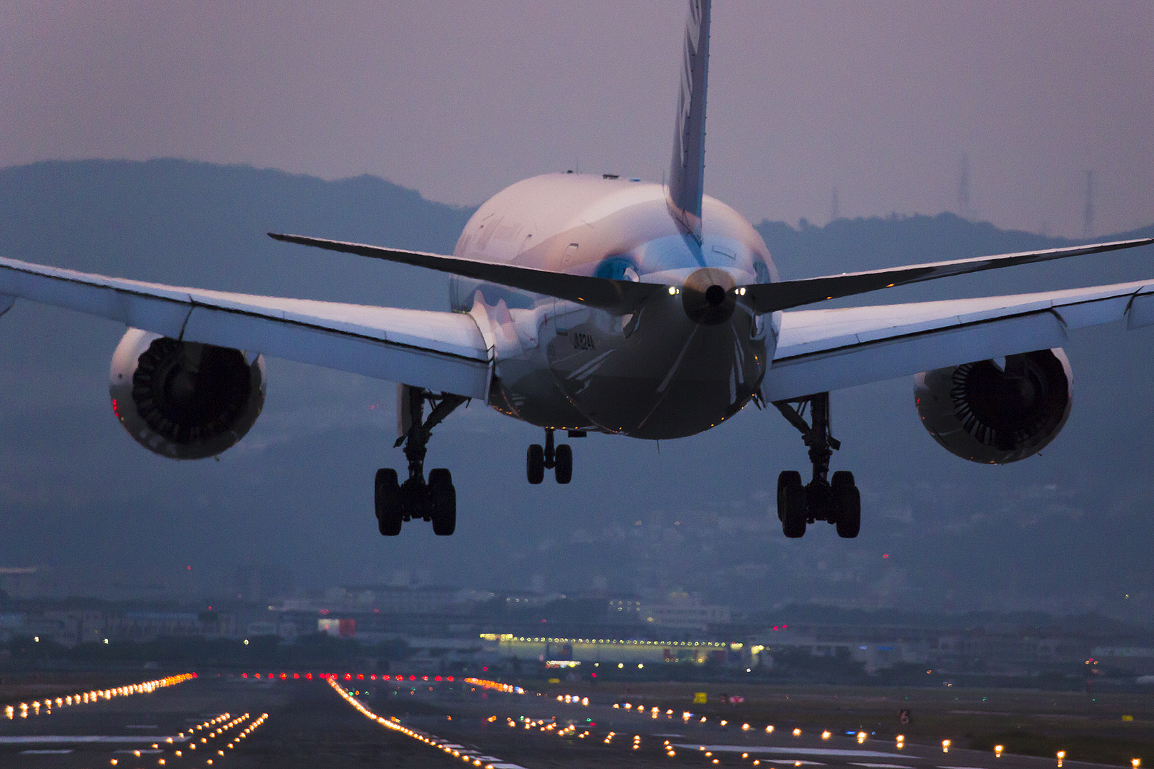 飛行機　夕焼け （伊丹空港 千里川）_a0003166_2081825.jpg
