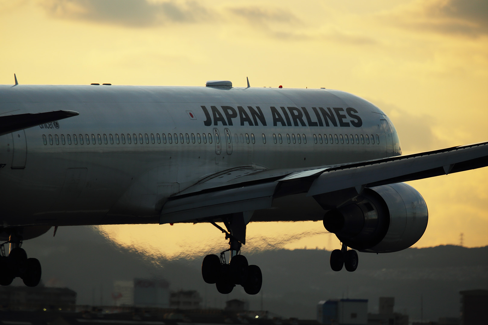 飛行機　夕焼け （伊丹空港 千里川）_a0003166_22251457.jpg