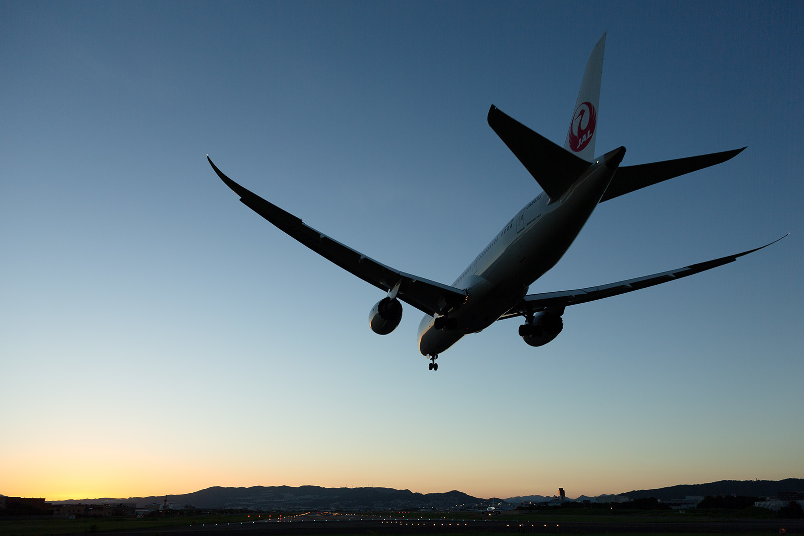 大阪空港 千里川 夕焼け Ｂ７８７_a0003166_23145119.jpg