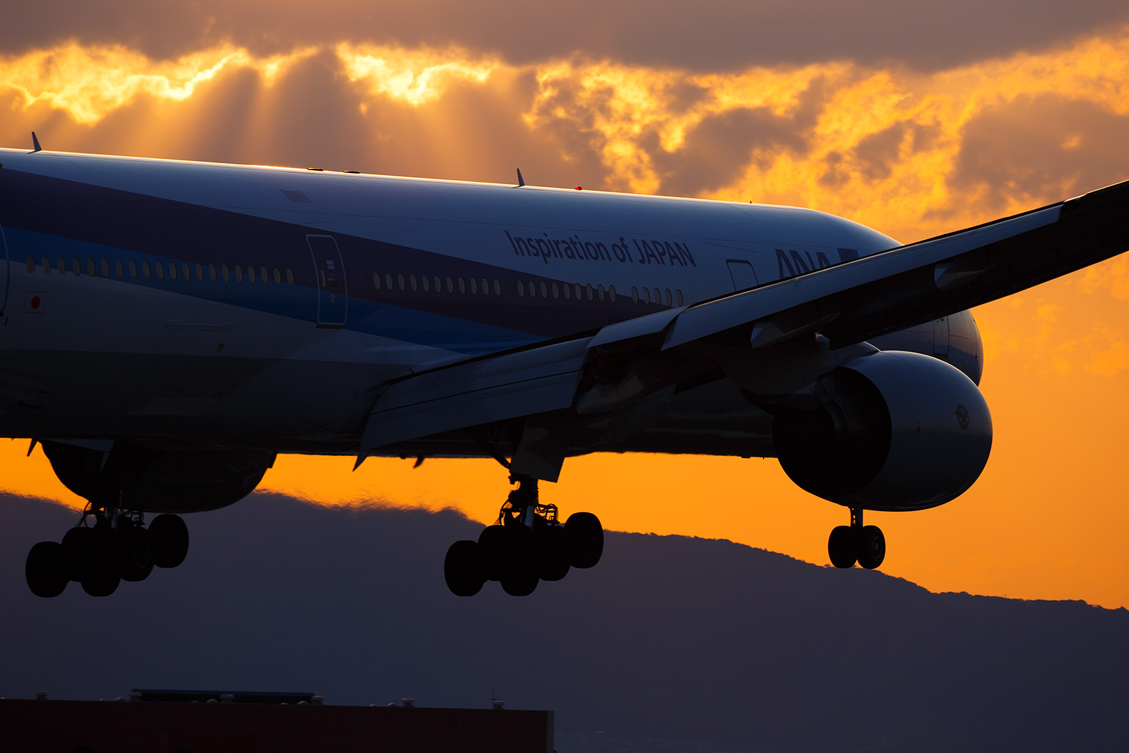 飛行機　夕焼け （伊丹空港 千里川）_a0003166_232025.jpg